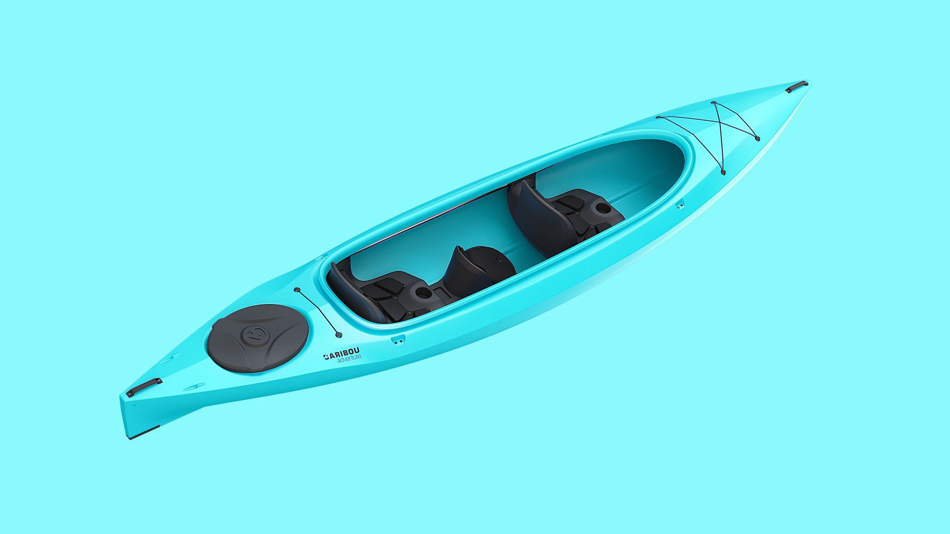 CARIBOU，canoeing，blue，