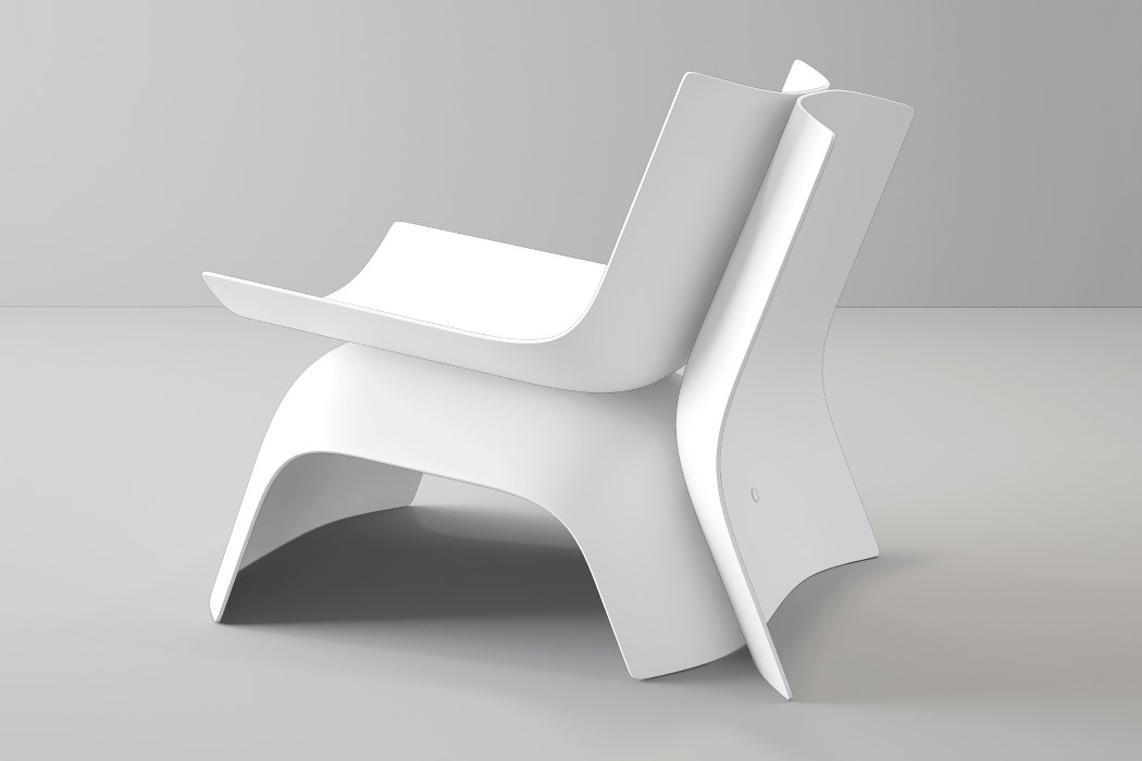 chair，steel plate，Creative design，