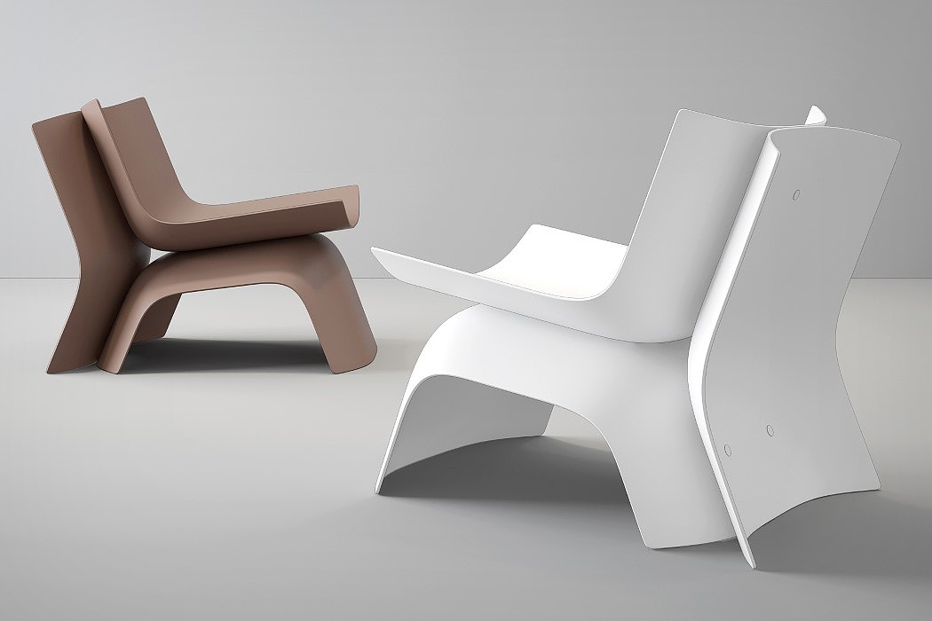 chair，steel plate，Creative design，