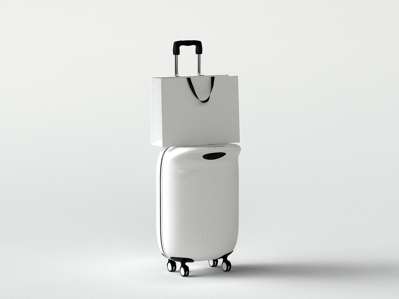 trunk，Draw bar box，streamline，penguin，