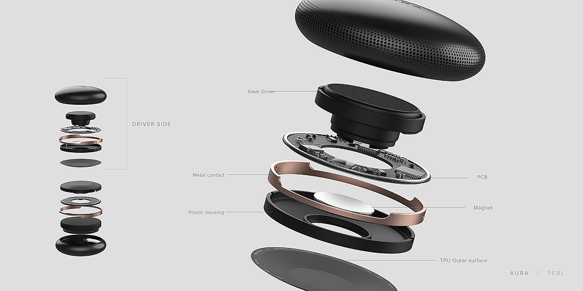 Digital，conceptual design，Wireless headset，Halo PEBL，
