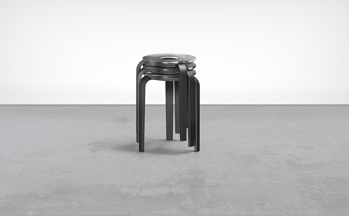 design sketch，stool，cmf，Furniture home，