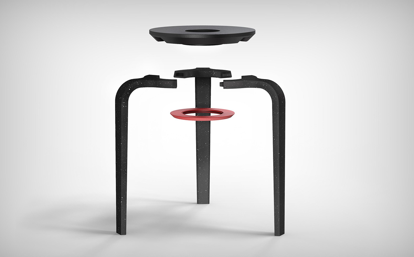 design sketch，stool，cmf，Furniture home，