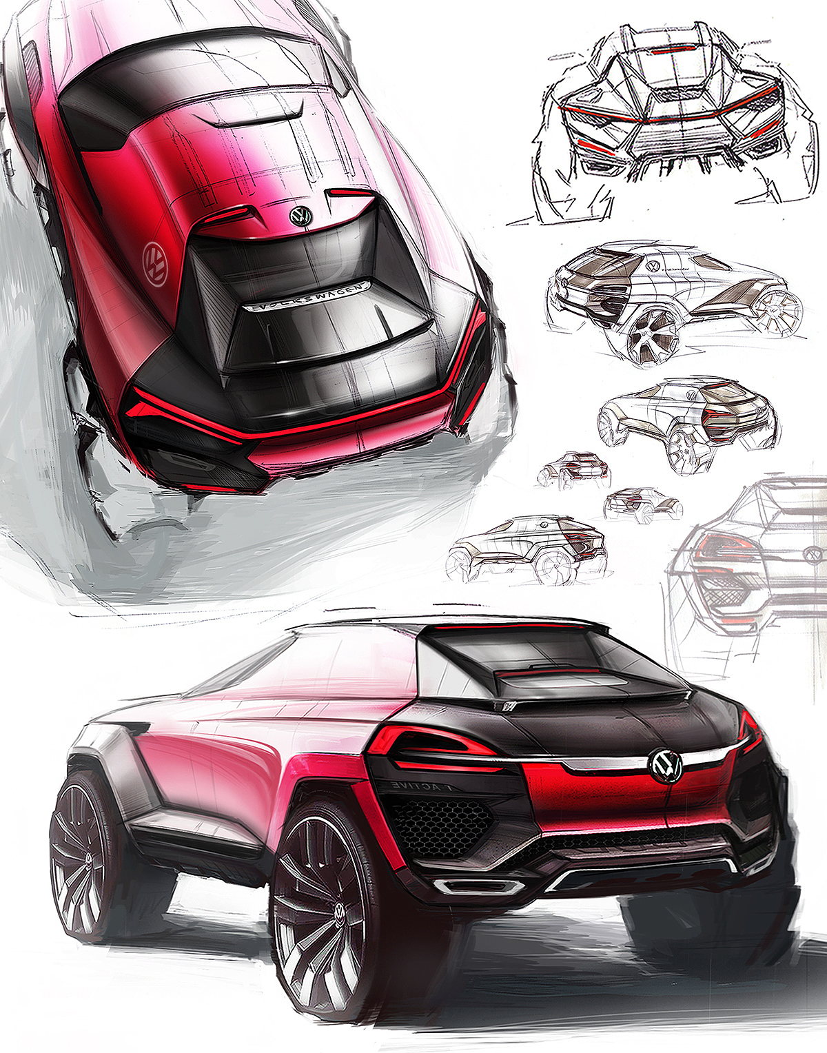 Automatic design，Future vision ，suv，Hand drawn design，industrial design，