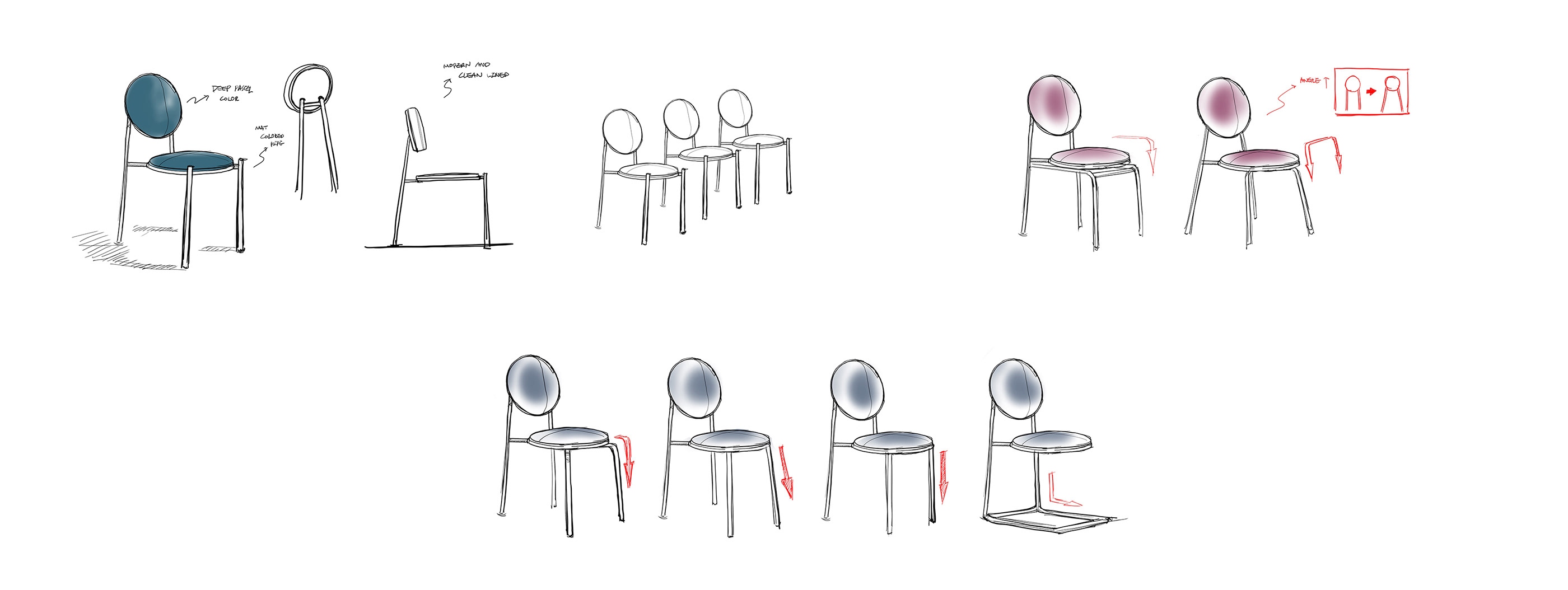 chair，Type O，colour，