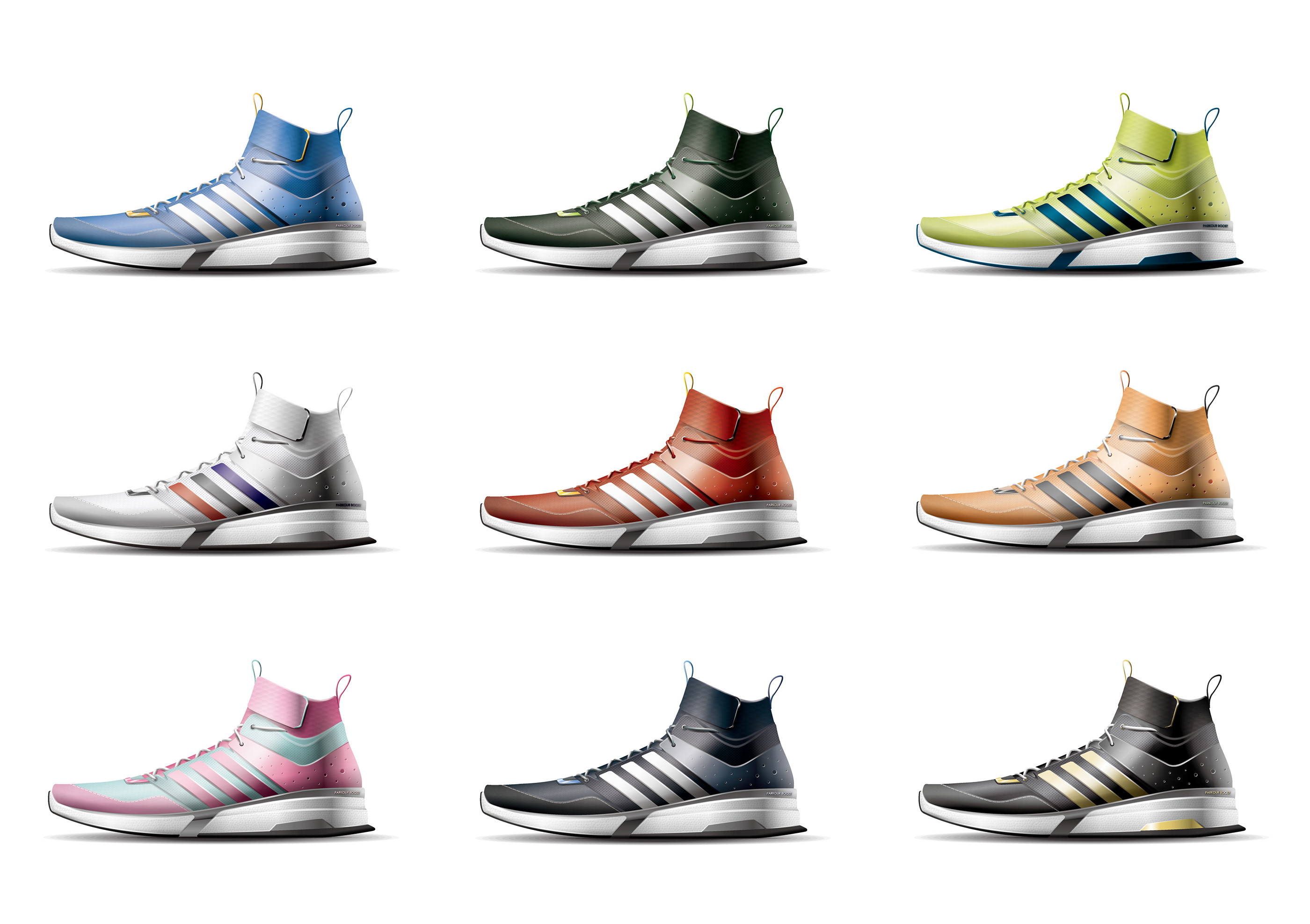 sneakers，Parkour，Adidas，