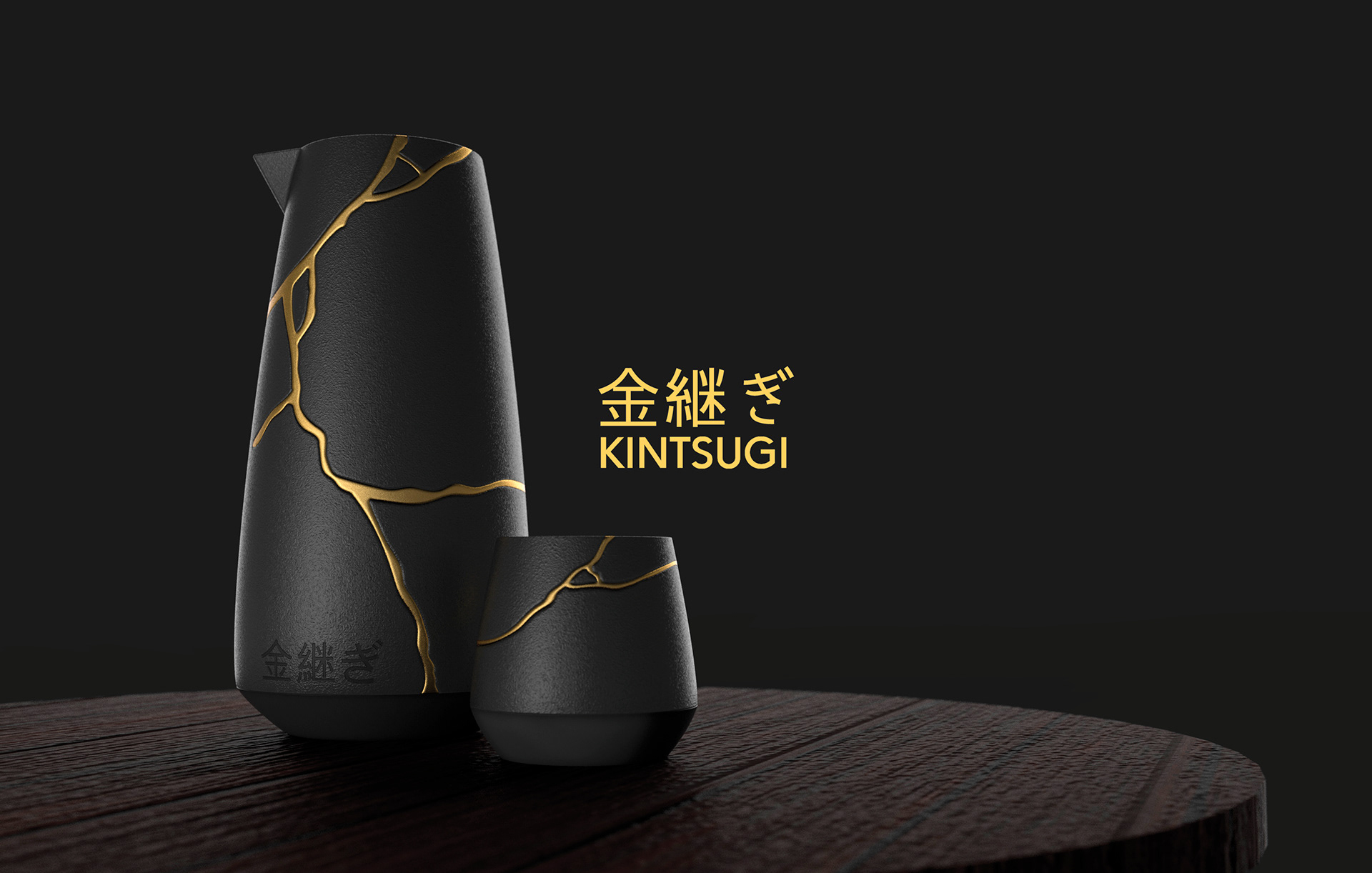 ceramics，Wine set，black，