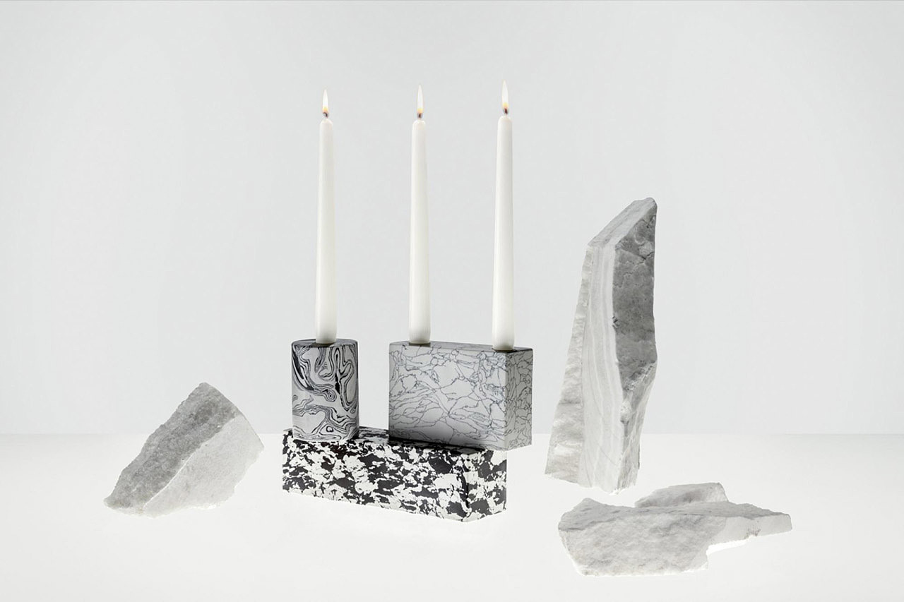 Tom Dixon，Marble，Candlestick，geometry，ornaments，