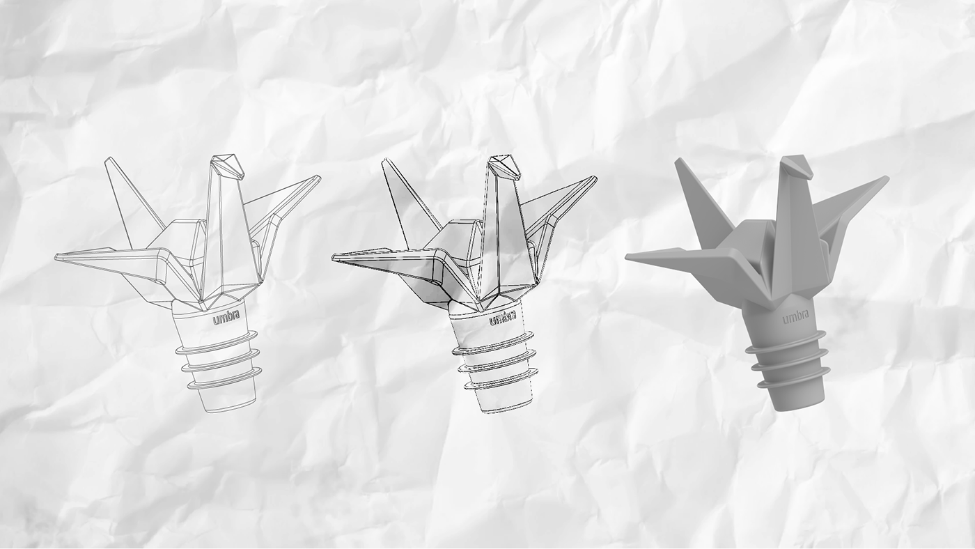 rubber，TPR，Thousand paper cranes，Origami，Bottle stopper，Martin Luu，