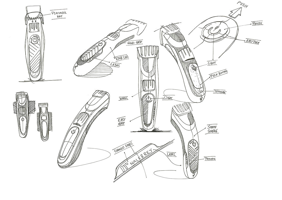 product design，Men's cleaning products，razor，Hip and King，