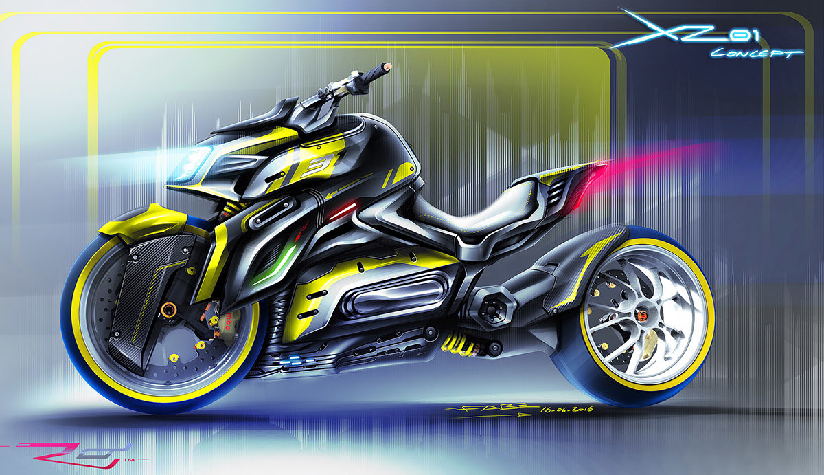 Automatic design，Hand drawn rendering，visual effect，Beautiful and fashionable，industrial design，