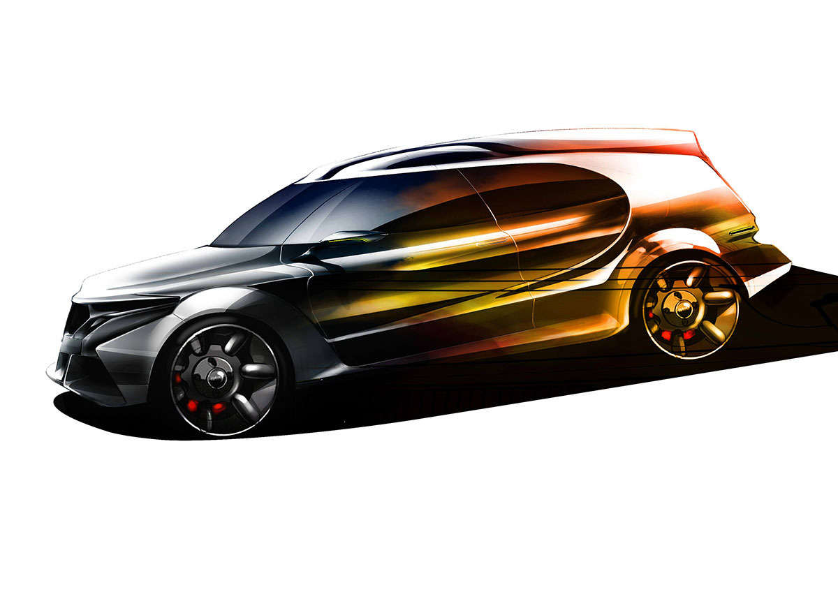 Automatic design，Hand drawn rendering，Visual design，product design，industrial design，