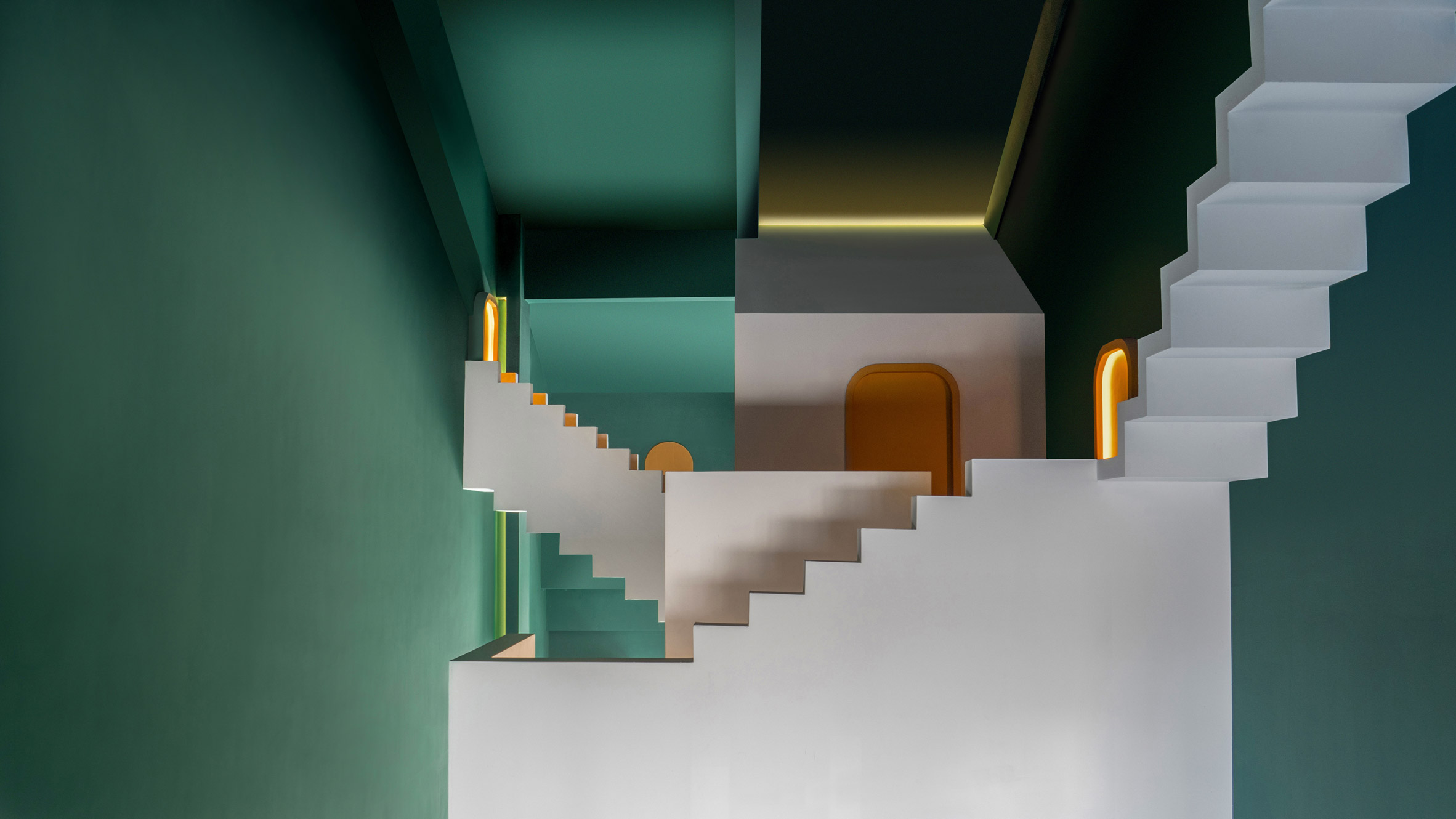 stairs，hotel，Studio 10，Interior，