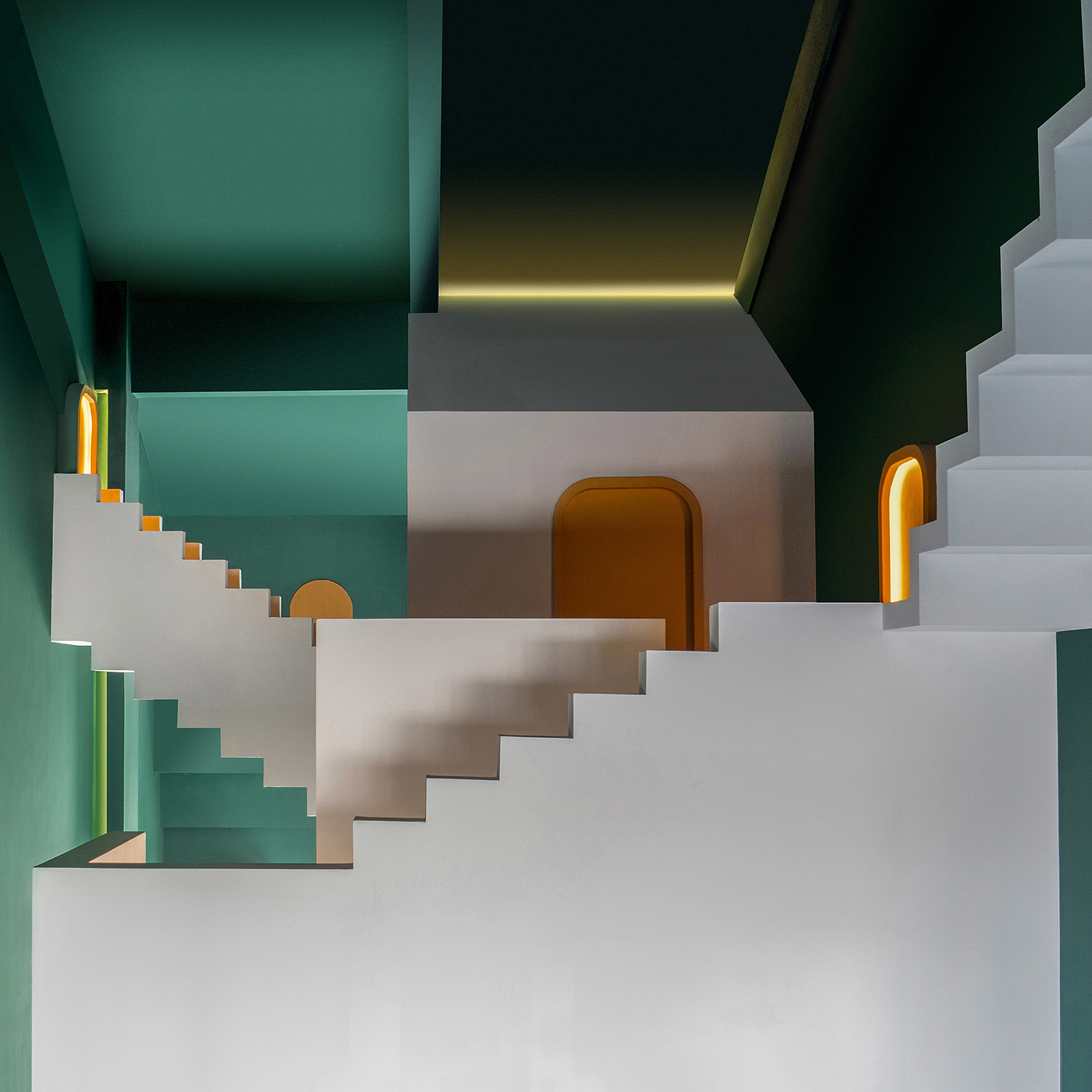 stairs，hotel，Studio 10，Interior，