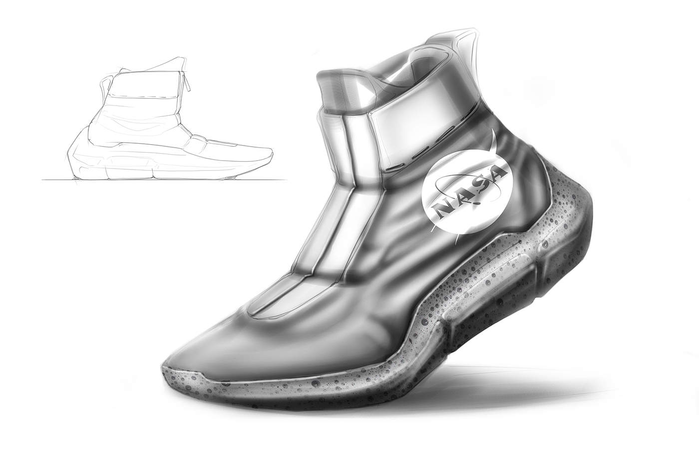 Hand drawn，sketch，shoes，W.I.P，