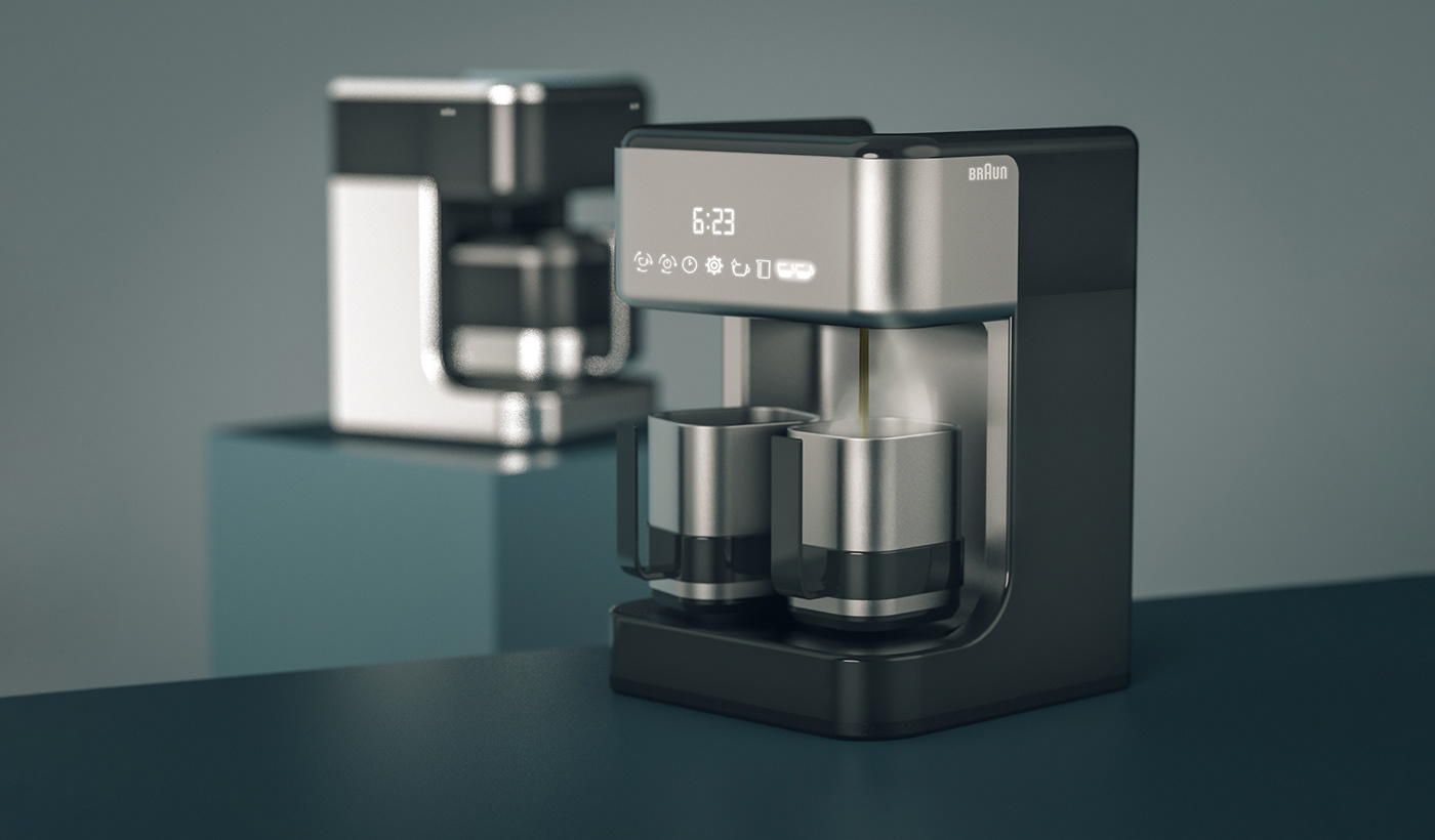 Braun's，Coffee machine，conceptual design，Household Electric Appliances，