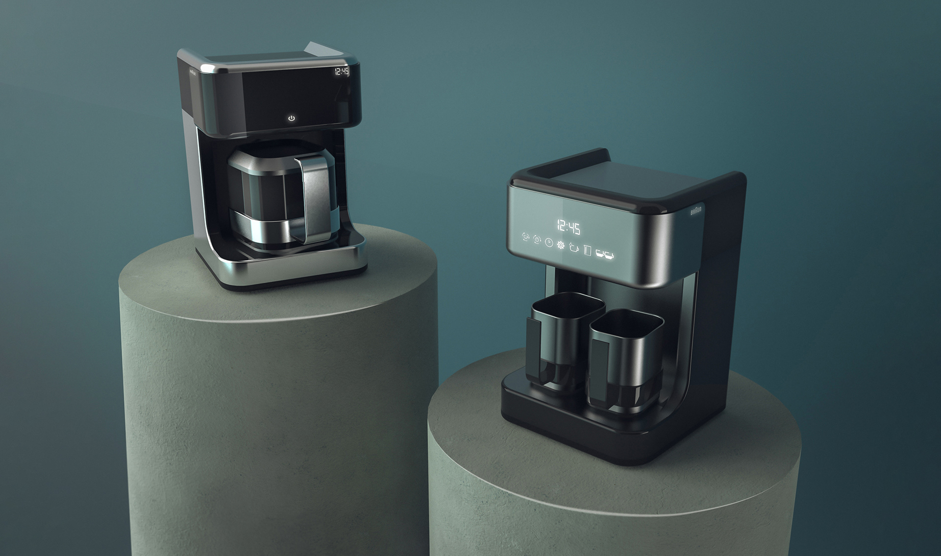 Braun's，Coffee machine，conceptual design，Household Electric Appliances，