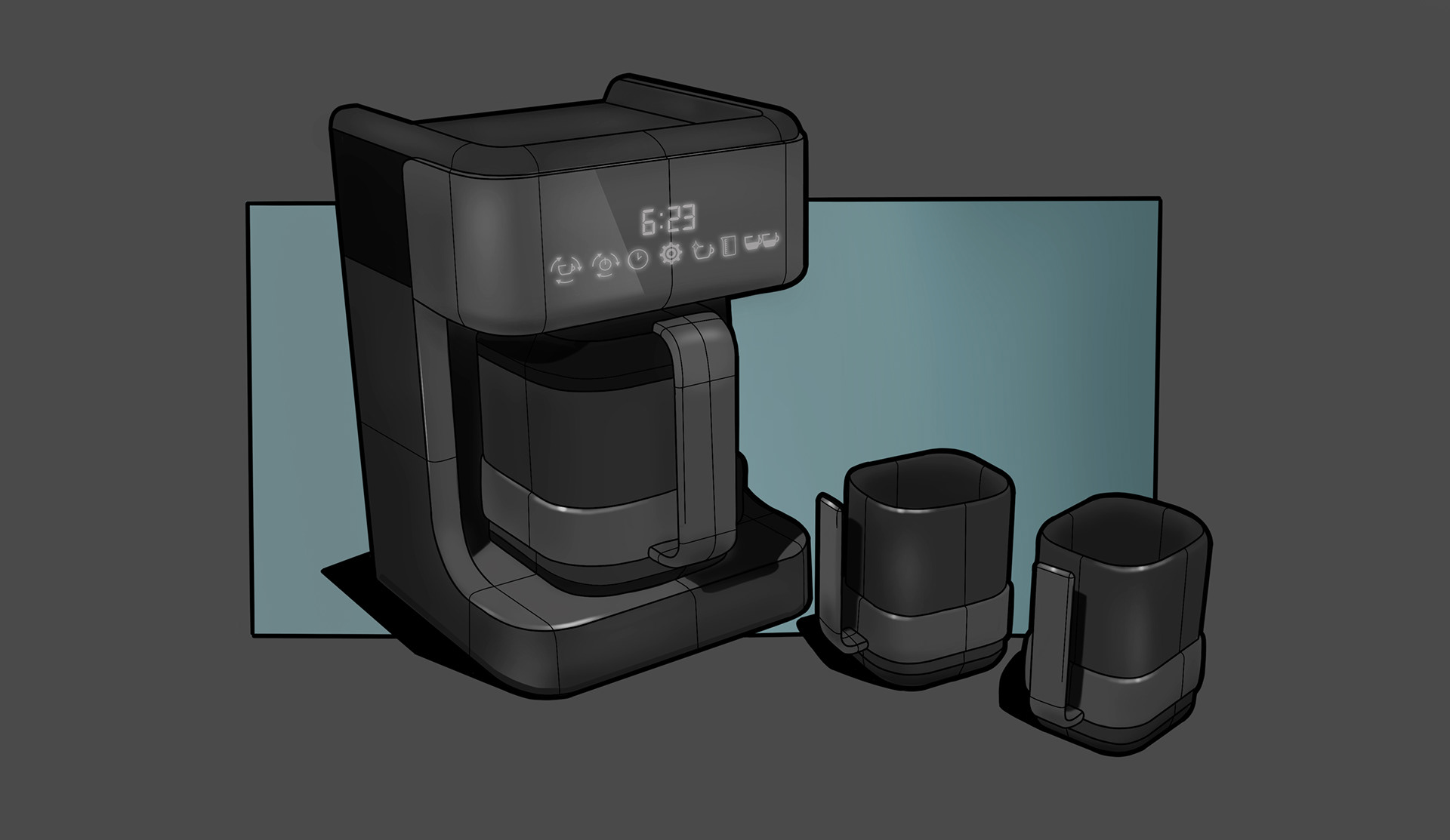 Braun's，Coffee machine，conceptual design，Household Electric Appliances，