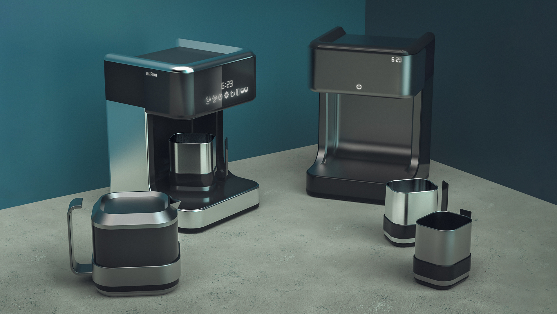 Braun's，Coffee machine，conceptual design，Household Electric Appliances，