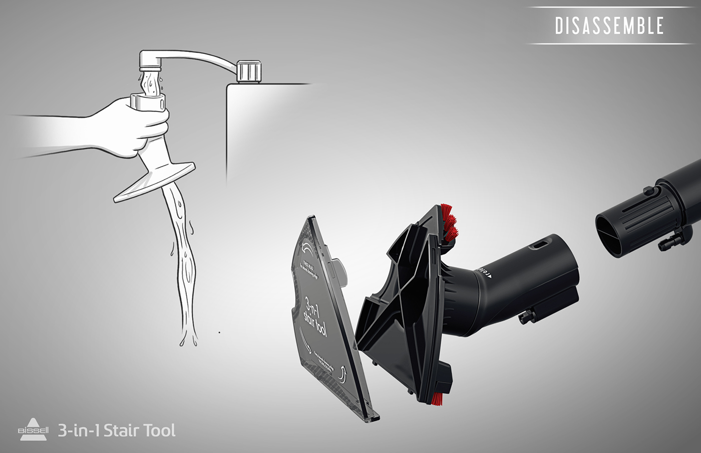 Stair tools，Multifunctional tools，Stair cleaning，