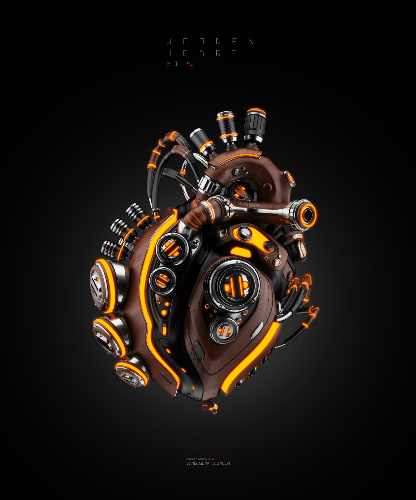 game，Render，Retro wooden heart，Mechanics，woodiness，heart，