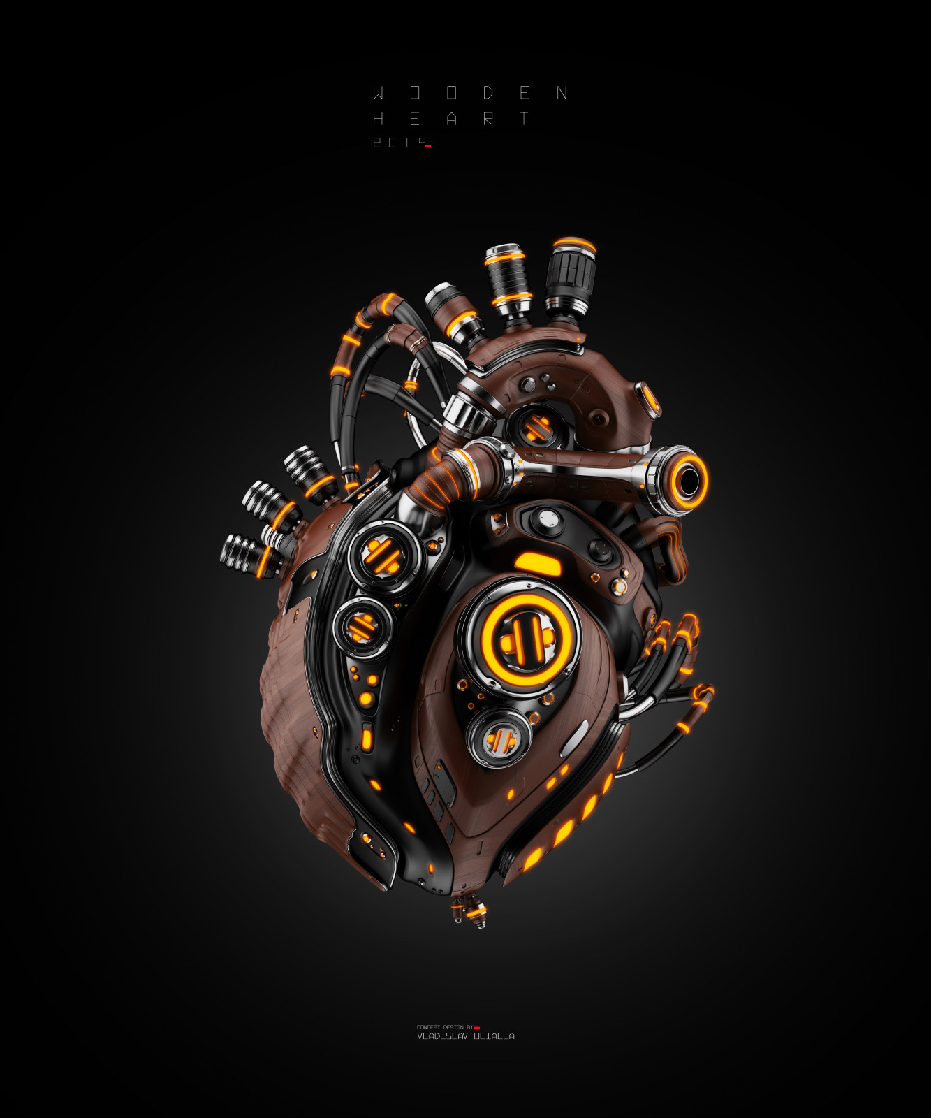 game，Render，Retro wooden heart，Mechanics，woodiness，heart，
