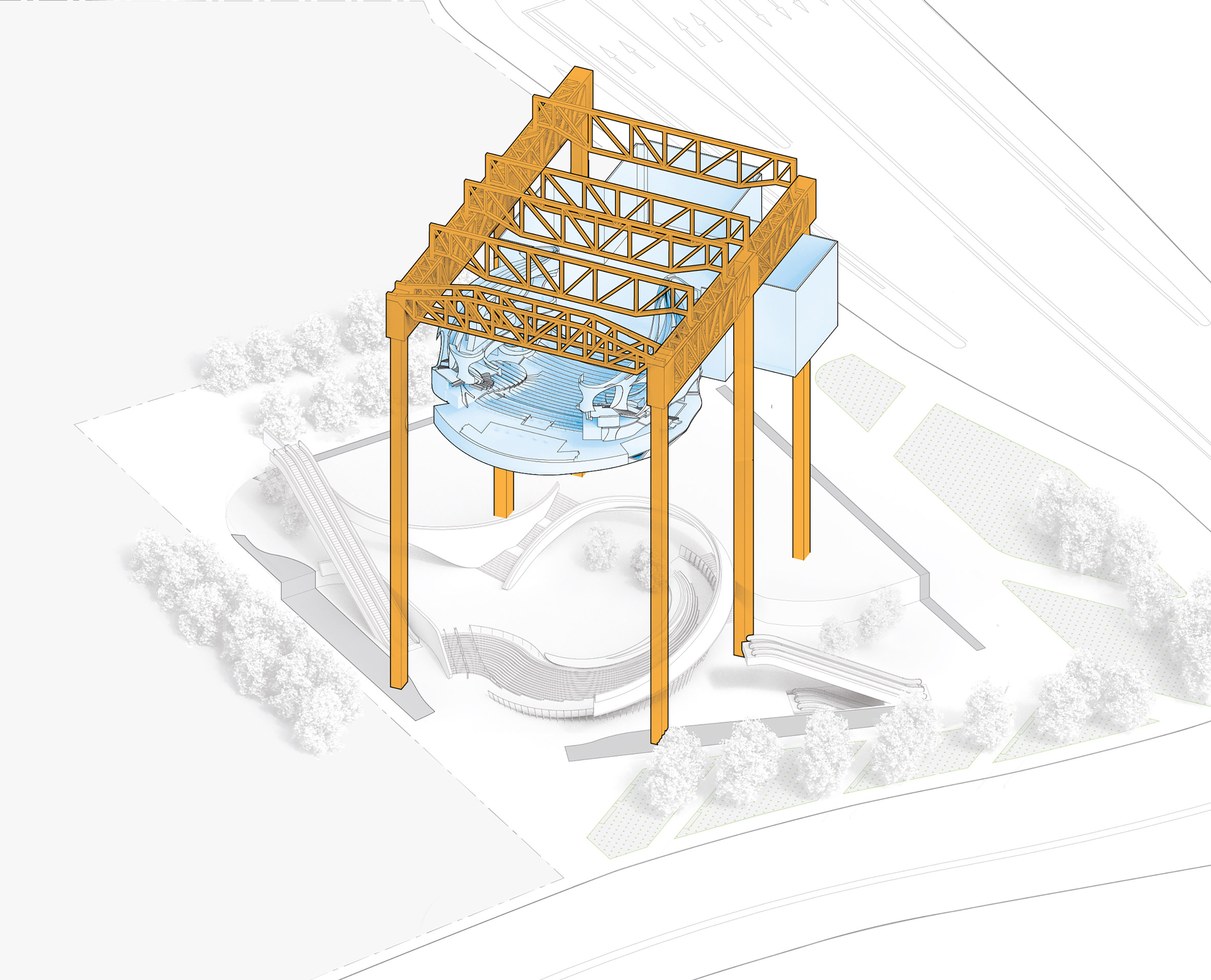 Aluminium，opera house，Revery Architecture，Hong Kong，Opera Center，