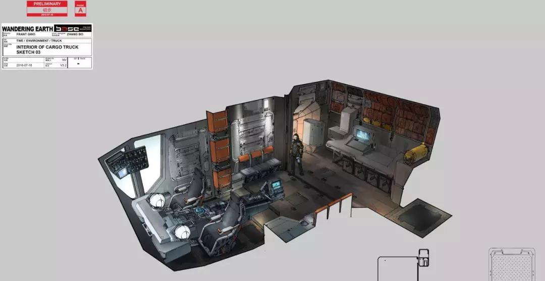 Hand drawn，vehicle，Automobile design，science fiction，Wandering the earth，Original painting，originality，