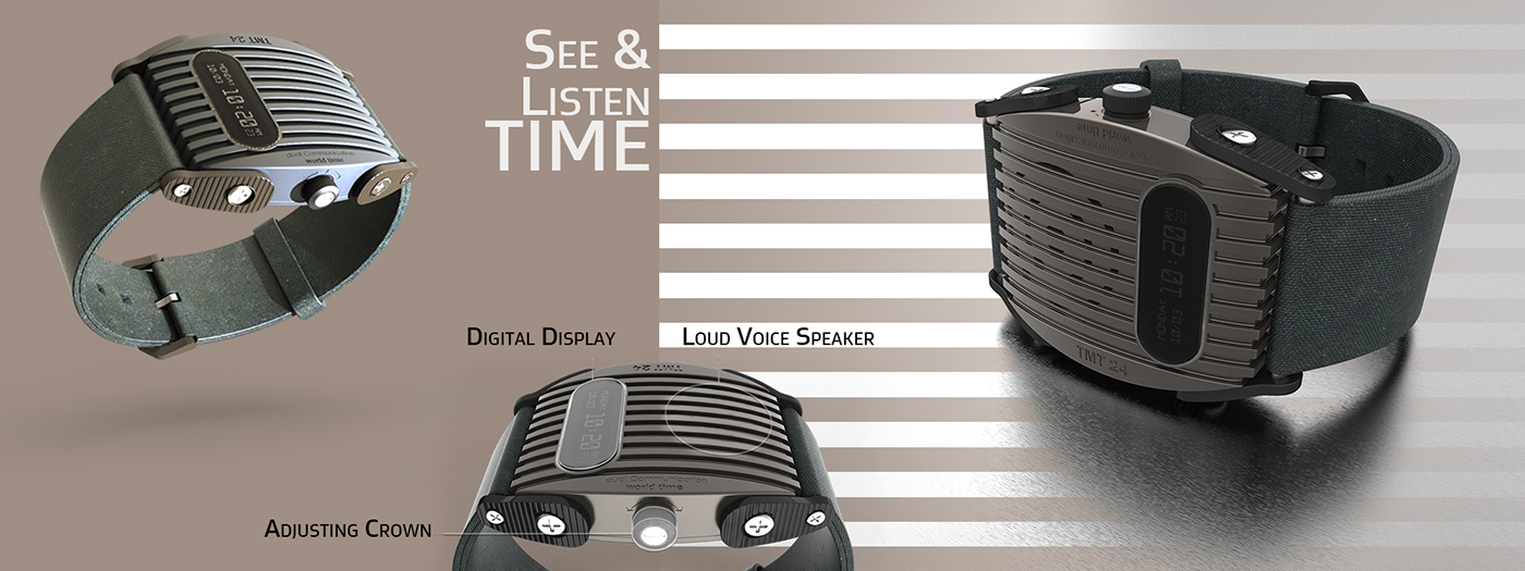 industrial design，Wrist watch，Abhishek Yenji，Digital intelligence，