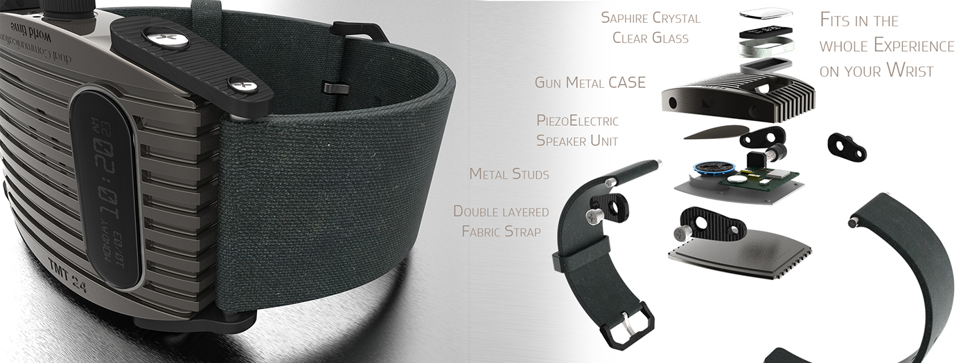 industrial design，Wrist watch，Abhishek Yenji，Digital intelligence，