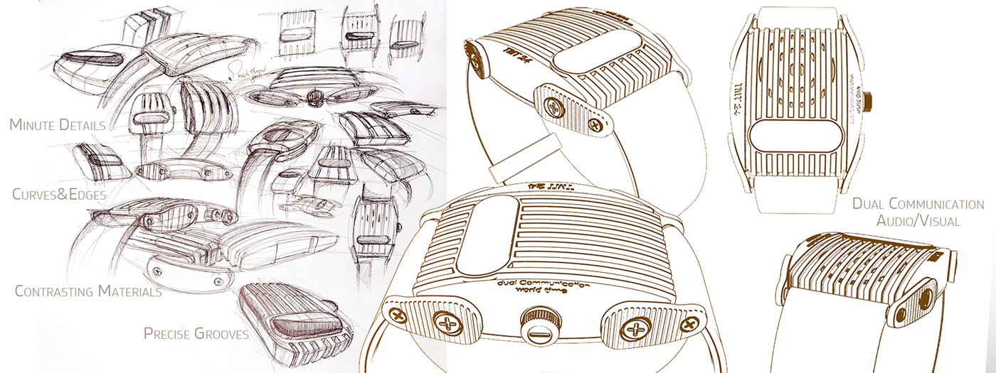 industrial design，Wrist watch，Abhishek Yenji，Digital intelligence，