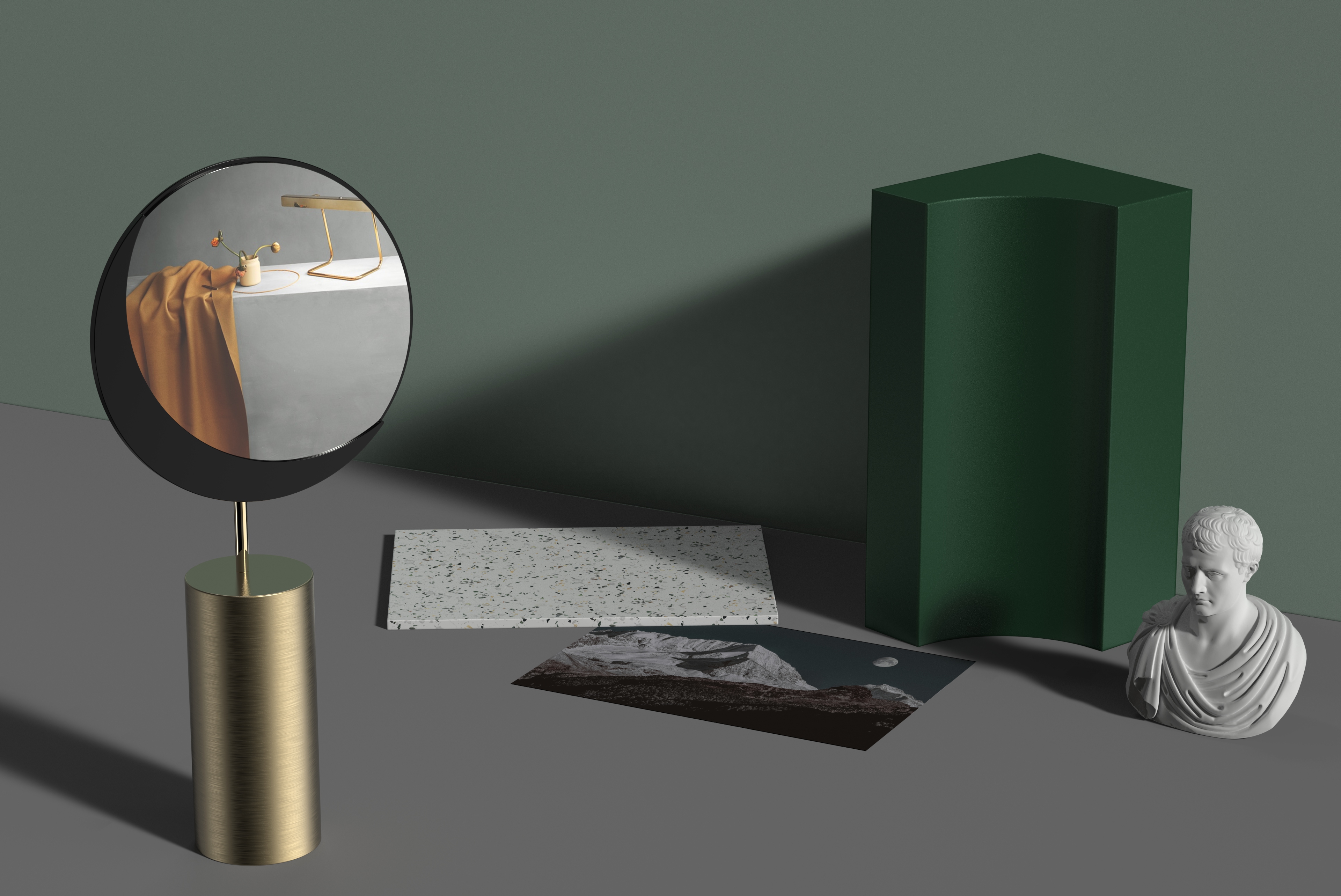 mirror，Home Furnishing，month，Minimalist，