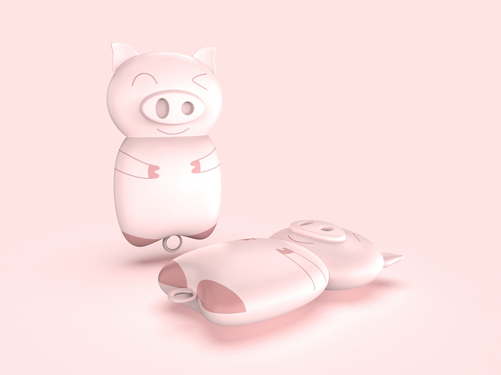 Year of the pig，USB drive，lovely，the Chinese zodiac，two thousand and nineteen，girl student，Pink，Little pig，
