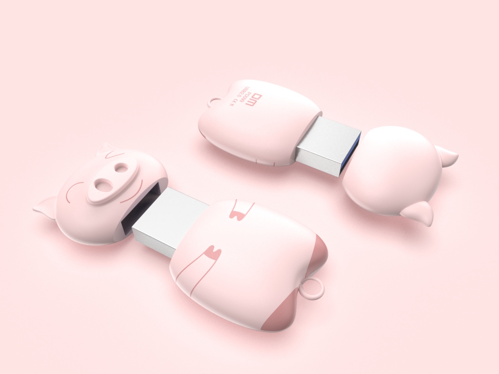 Year of the pig，USB drive，lovely，the Chinese zodiac，two thousand and nineteen，girl student，Pink，Little pig，