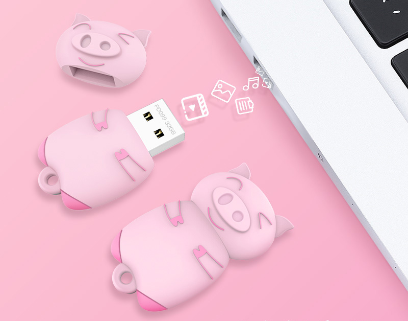 Year of the pig，USB drive，lovely，the Chinese zodiac，two thousand and nineteen，girl student，Pink，Little pig，