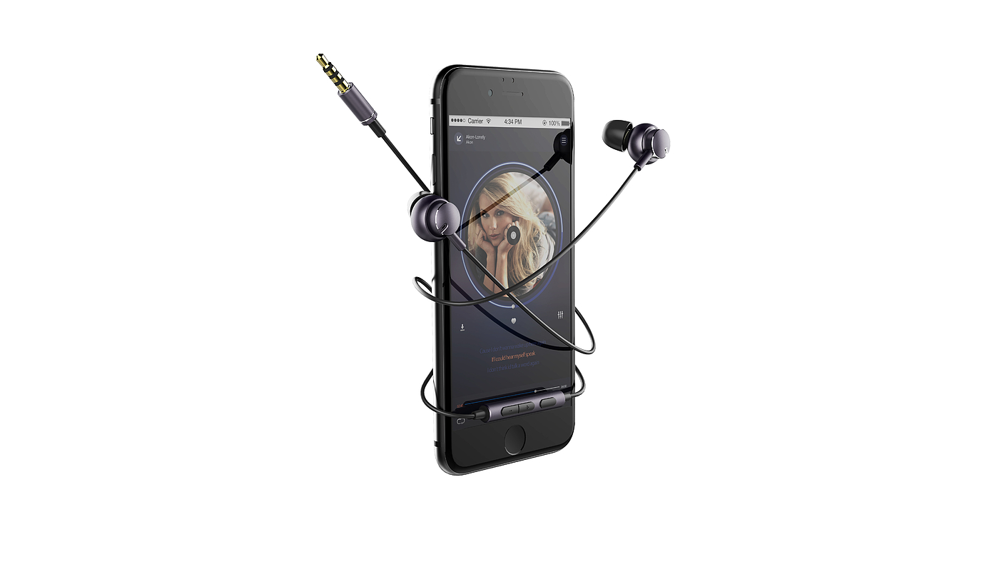 Metal wired earphone，