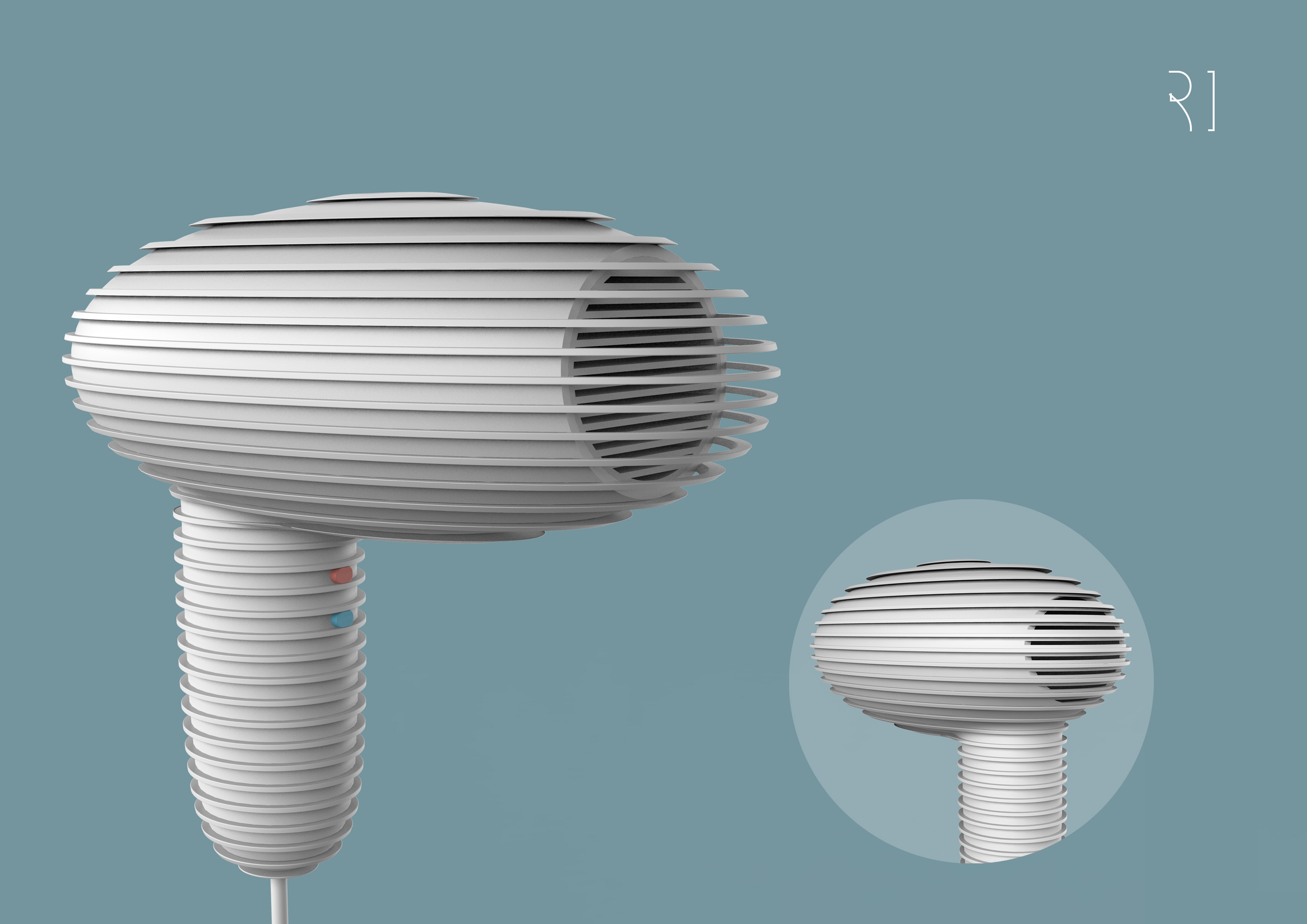 Curve, hair dryer, easy winding，