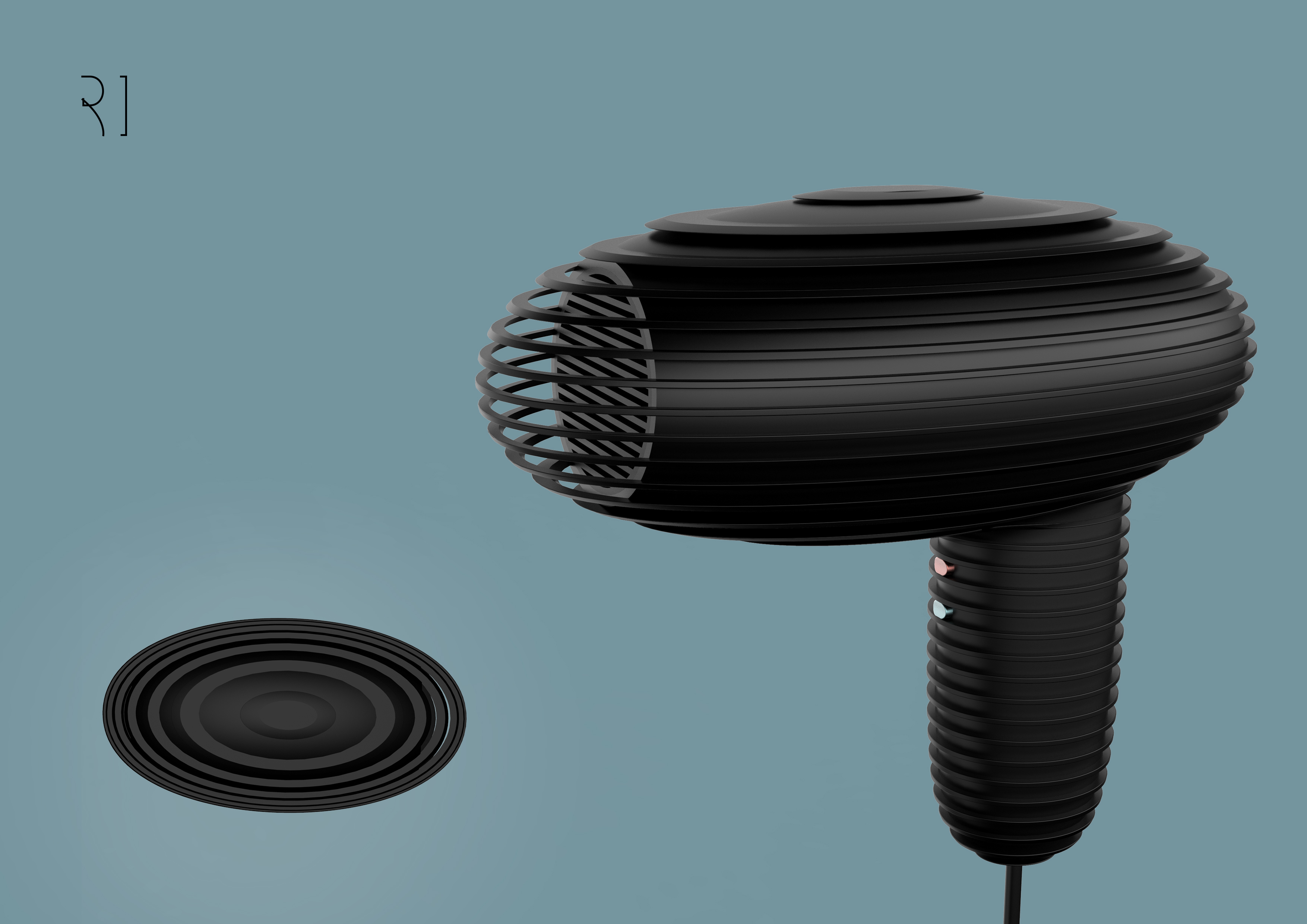 Curve, hair dryer, easy winding，