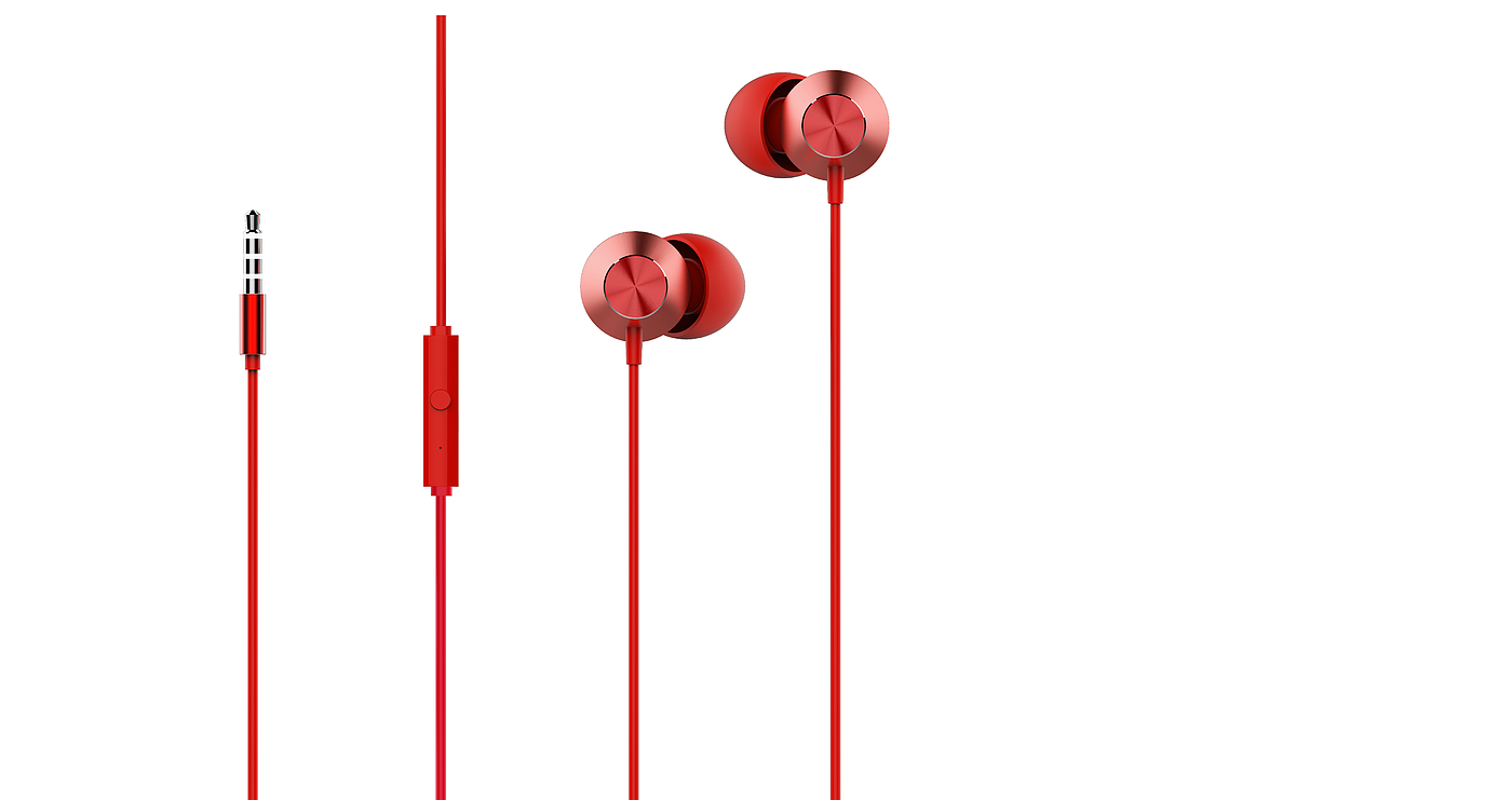 Metal CD pattern wired earphone，