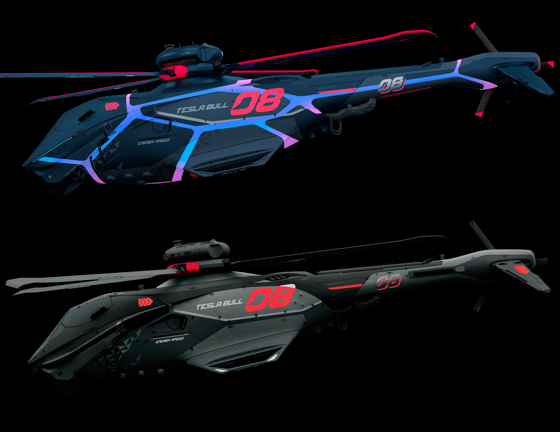 vehicle，conceptual design，aircraft，TESLA BULL，