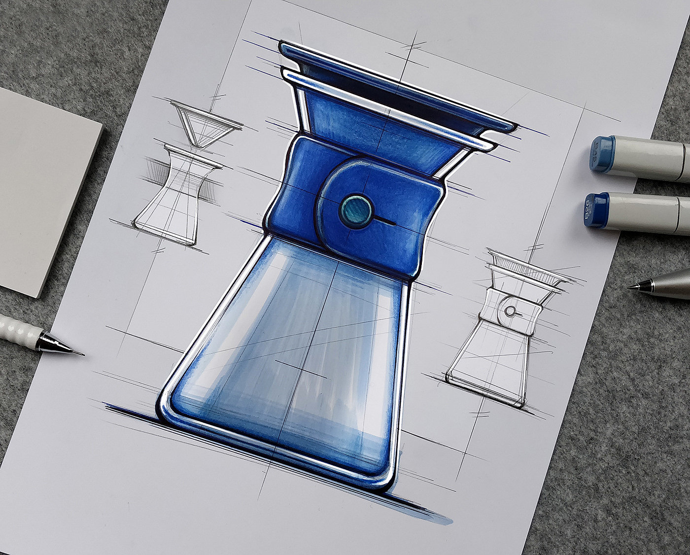 Marius Kindler，industrial design，Hand drawn，