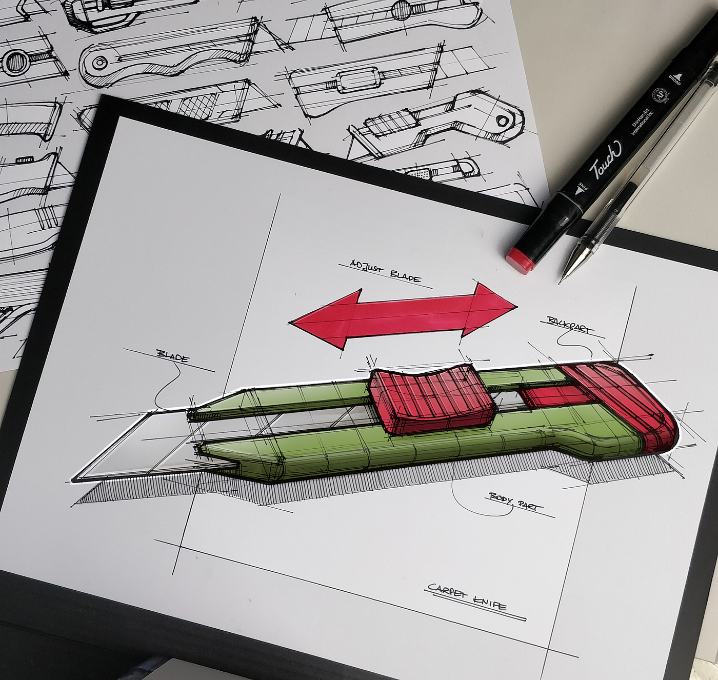 Marius Kindler，industrial design，Hand drawn，