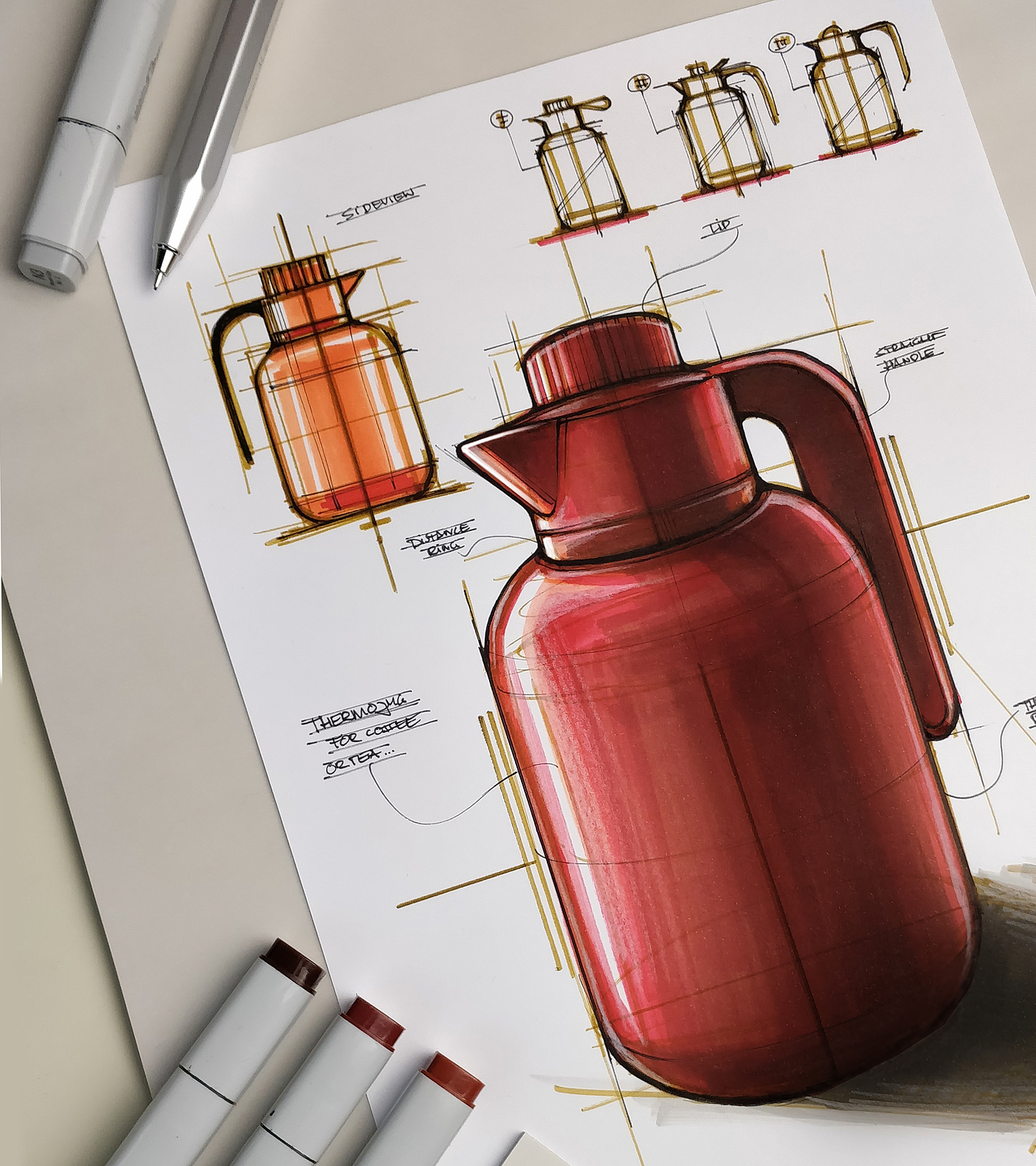 Marius Kindler，industrial design，Hand drawn，
