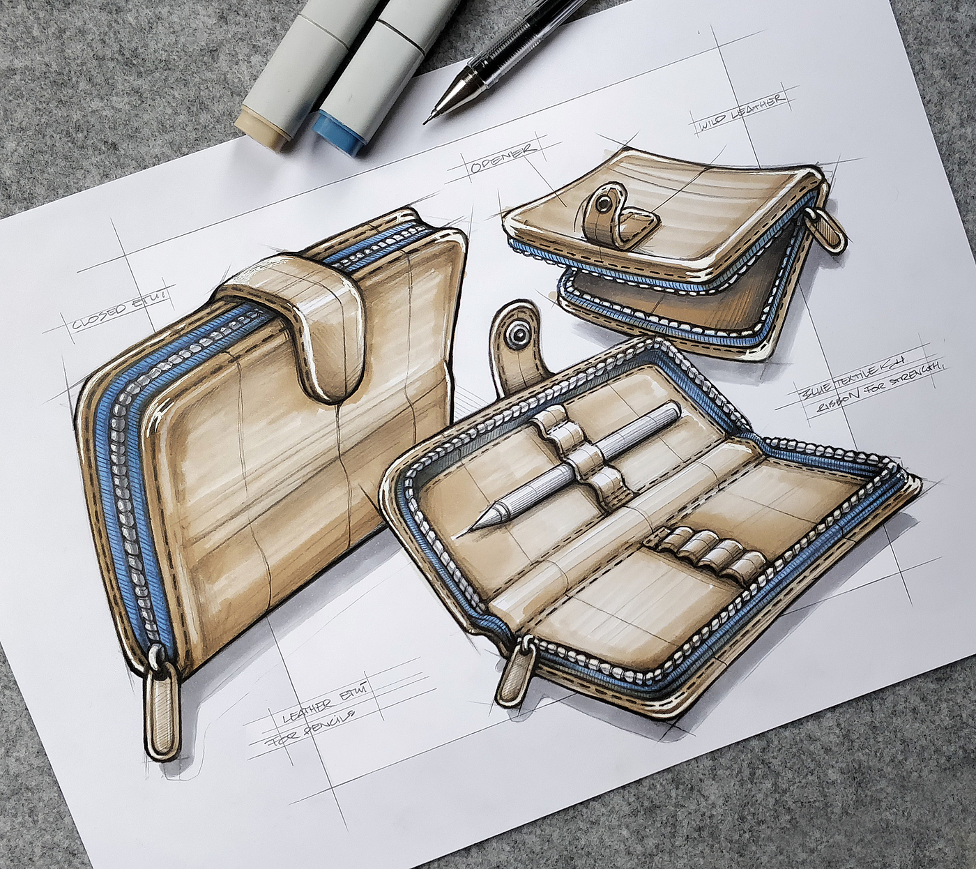 Marius Kindler，industrial design，Hand drawn，