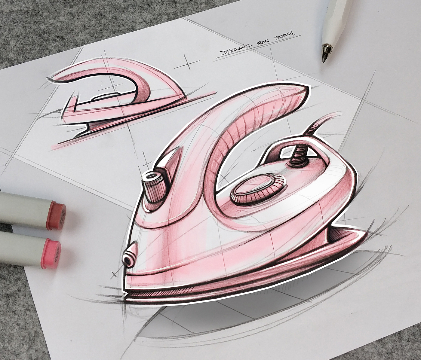 Marius Kindler，industrial design，Hand drawn，