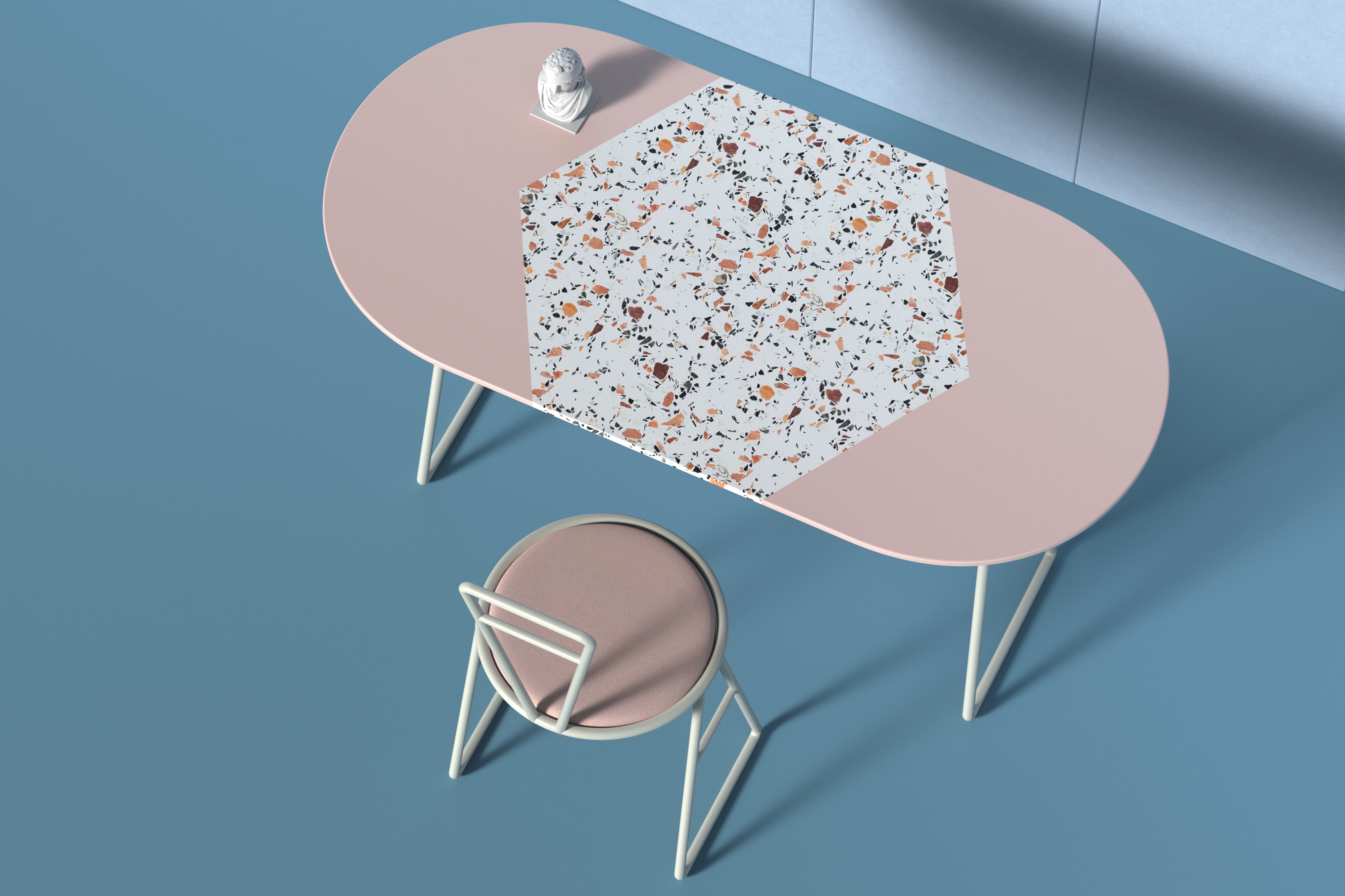 quiet，Tables and chairs，Sculpture，Macaroon，