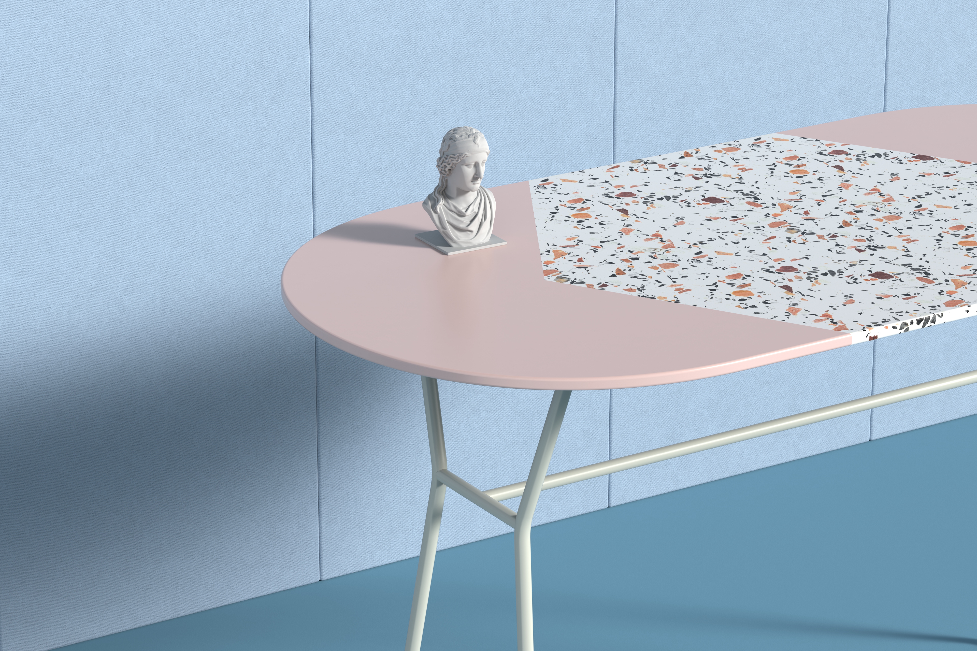 quiet，Tables and chairs，Sculpture，Macaroon，