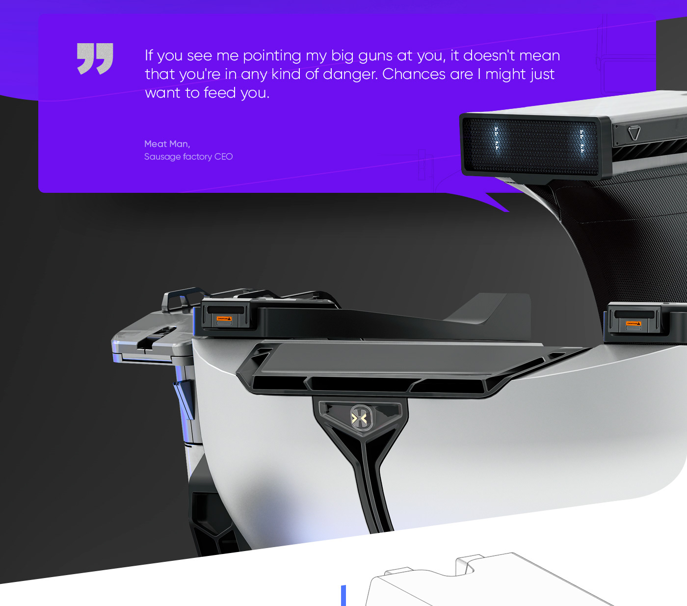 robot，food，Meat Man，