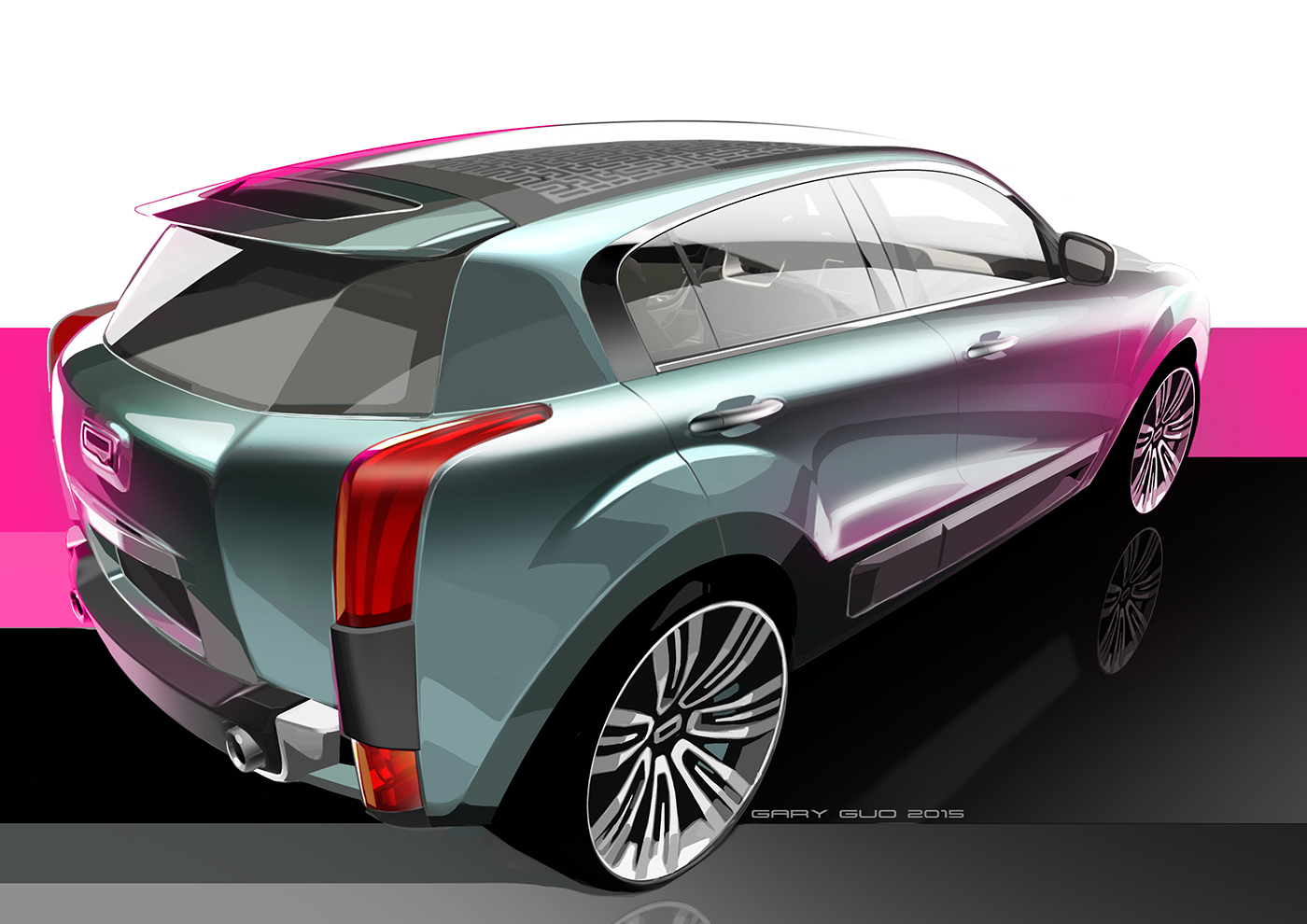 Automatic design，Hand drawn rendering，Visual design，Fashionable and beautiful，industrial design，