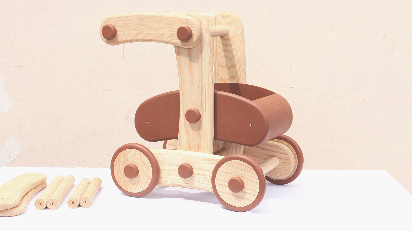 Industrial design, product modeling design, children's car，